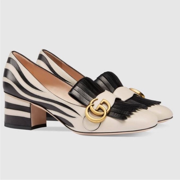 RARE Gucci Marmont Zebra fringe loafer heels
RETAIL 995 - Picture 1 of 7